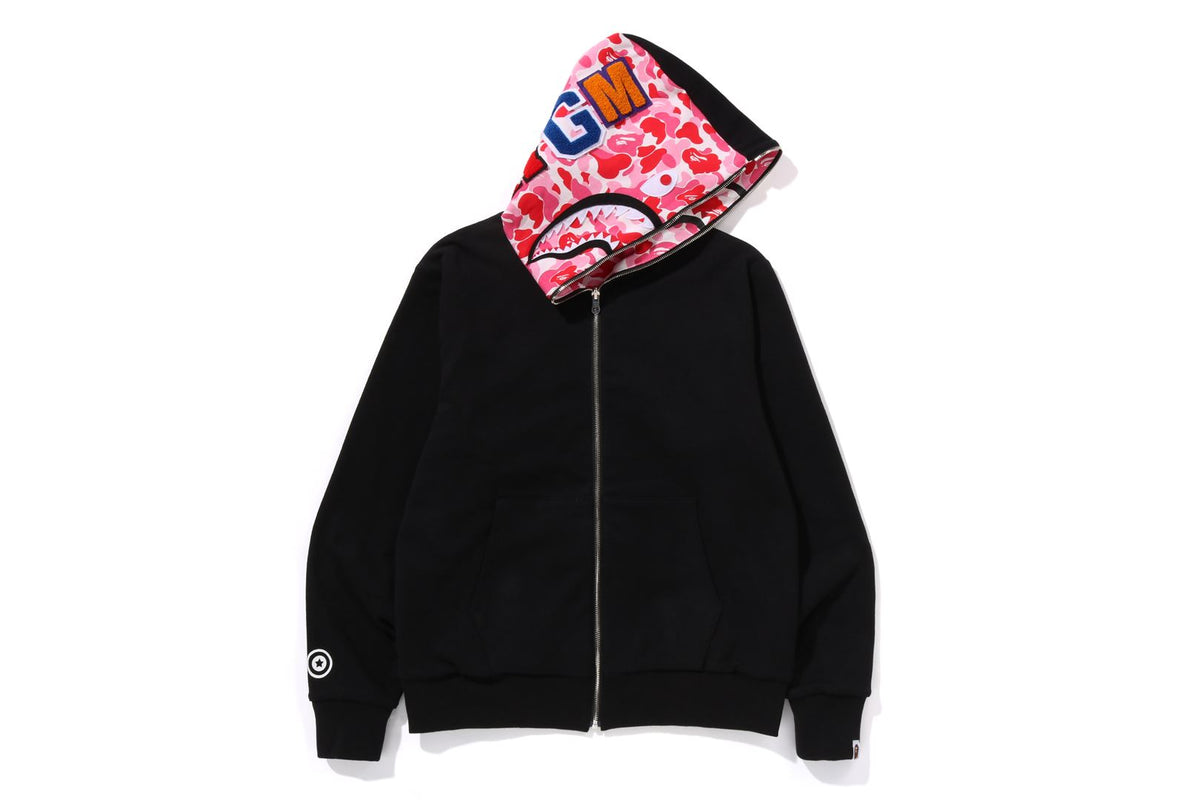 BAPE MENS ABC CAMO REVERSIBLE  SHARK FULL ZIP HOODIE JACKET