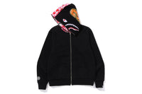 BAPE MENS ABC CAMO REVERSIBLE  SHARK FULL ZIP HOODIE JACKET