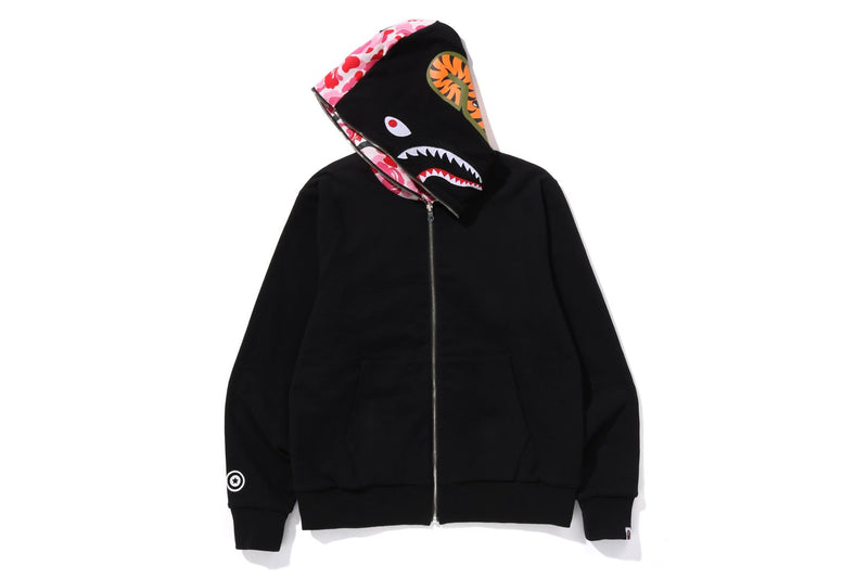 BAPE MENS ABC CAMO REVERSIBLE  SHARK FULL ZIP HOODIE JACKET