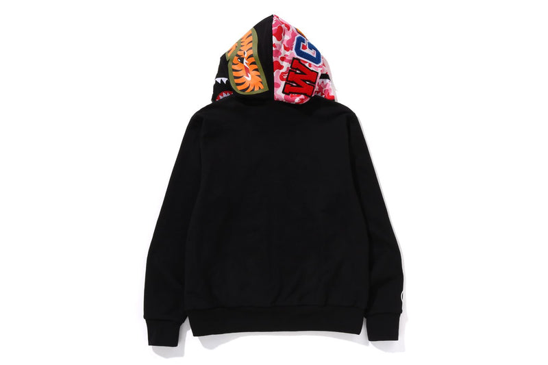 BAPE MENS ABC CAMO REVERSIBLE  SHARK FULL ZIP HOODIE JACKET