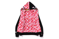BAPE MENS ABC CAMO REVERSIBLE  SHARK FULL ZIP HOODIE JACKET