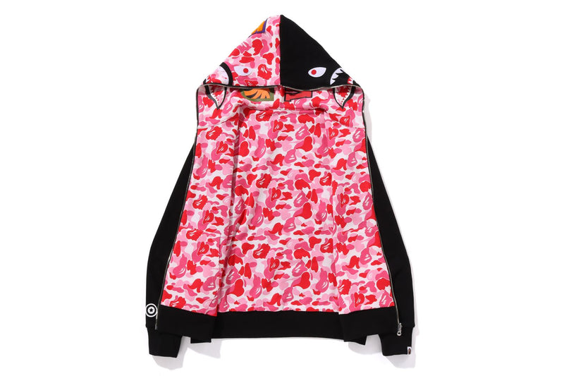 BAPE MENS ABC CAMO REVERSIBLE  SHARK FULL ZIP HOODIE JACKET