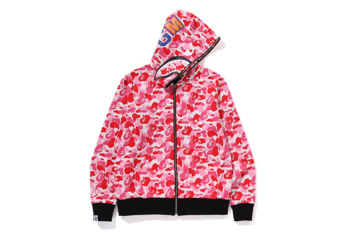 BAPE MENS ABC CAMO REVERSIBLE  SHARK FULL ZIP HOODIE JACKET