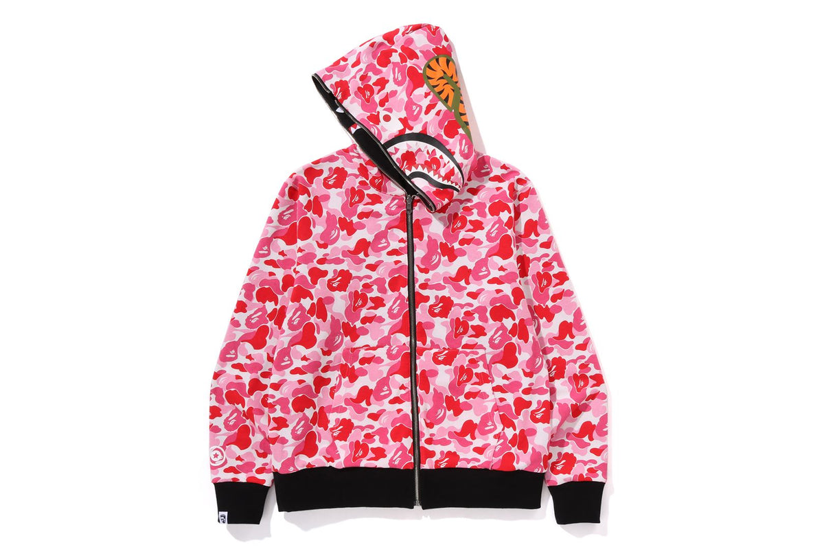BAPE MENS ABC CAMO REVERSIBLE  SHARK FULL ZIP HOODIE JACKET