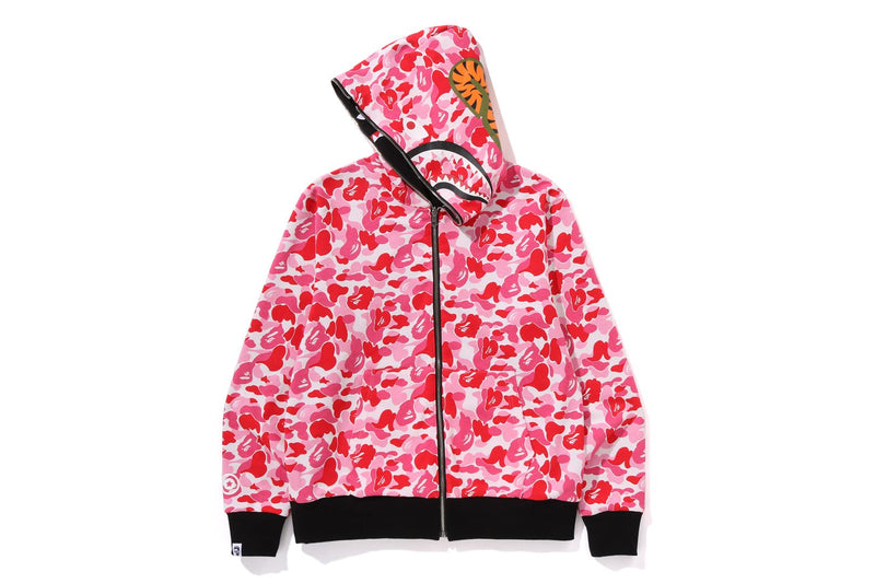 BAPE MENS ABC CAMO REVERSIBLE  SHARK FULL ZIP HOODIE JACKET