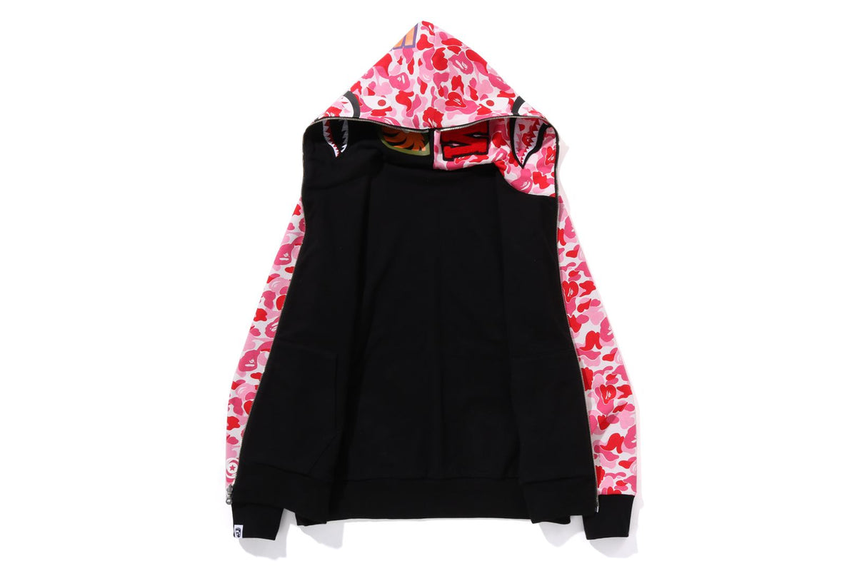 BAPE MENS ABC CAMO REVERSIBLE  SHARK FULL ZIP HOODIE JACKET