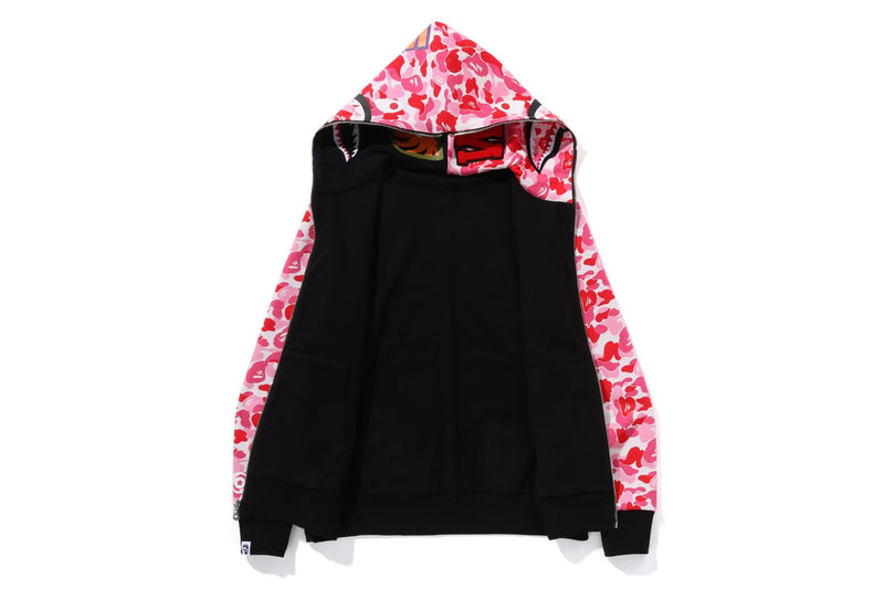 BAPE MENS ABC CAMO REVERSIBLE  SHARK FULL ZIP HOODIE JACKET