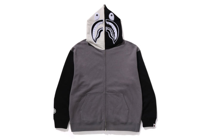 BAPE MENS SHARK PRINT FULL ZIP HOODIE #1