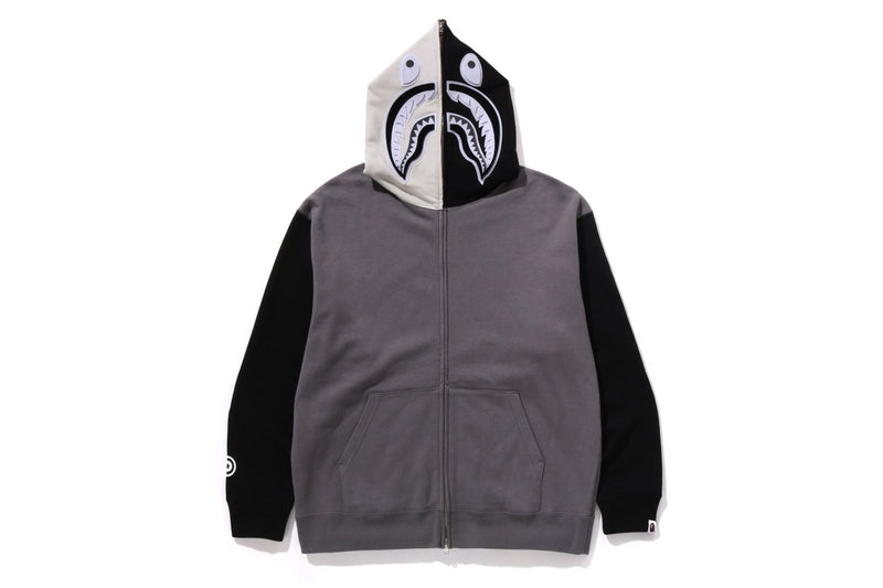 BAPE MENS SHARK PRINT FULL ZIP HOODIE #1