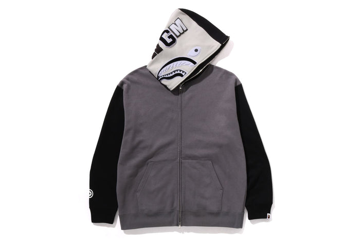 BAPE MENS SHARK PRINT FULL ZIP HOODIE #1