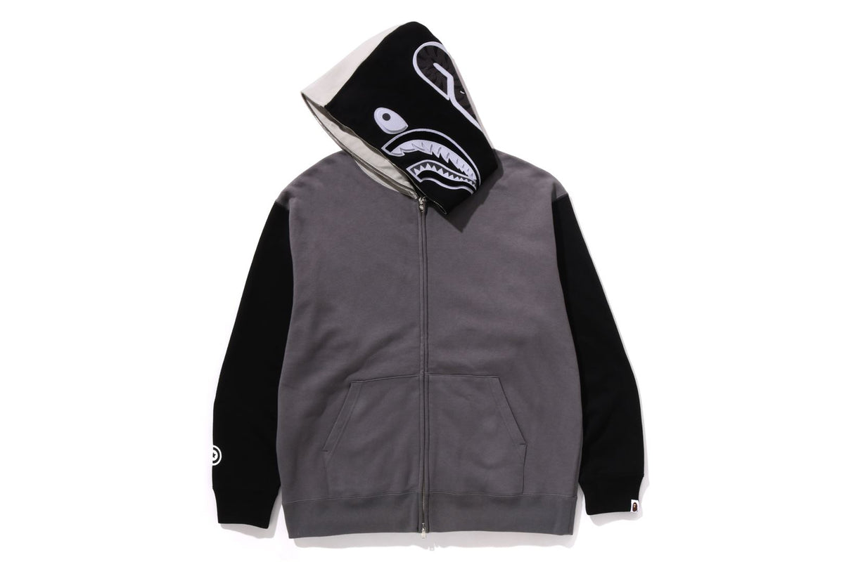 BAPE MENS SHARK PRINT FULL ZIP HOODIE #1