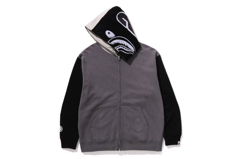 BAPE MENS SHARK PRINT FULL ZIP HOODIE #1