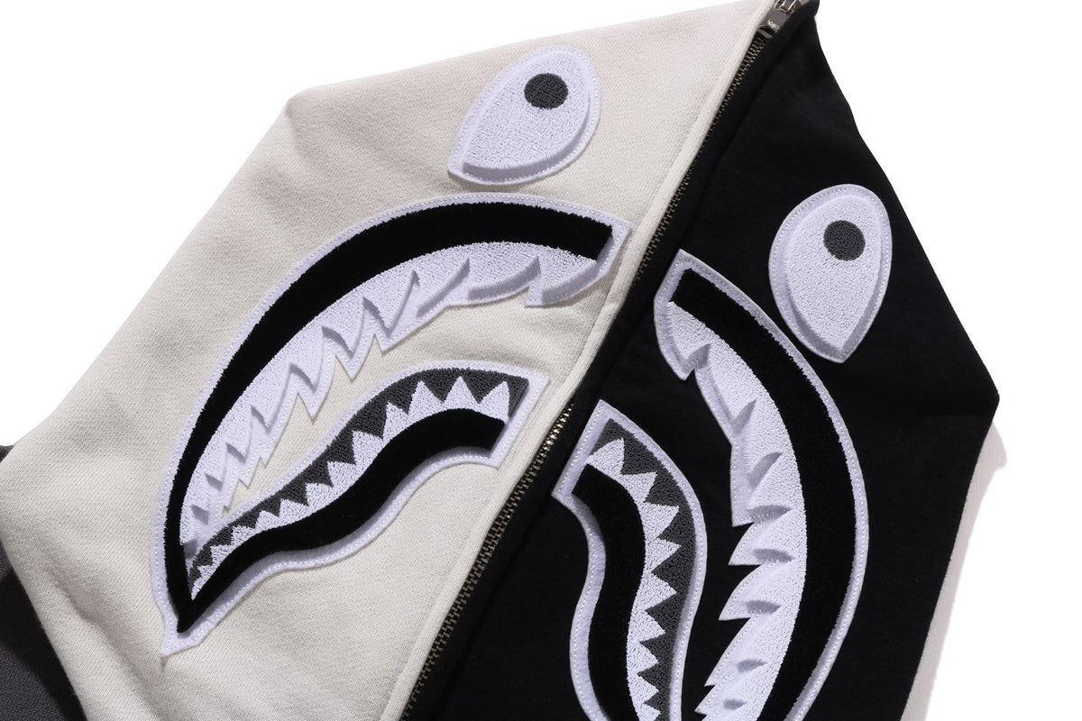 BAPE MENS SHARK PRINT FULL ZIP HOODIE #1