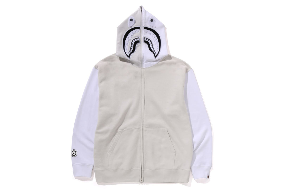 BAPE MENS SHARK PRINT FULL ZIP HOODIE #1