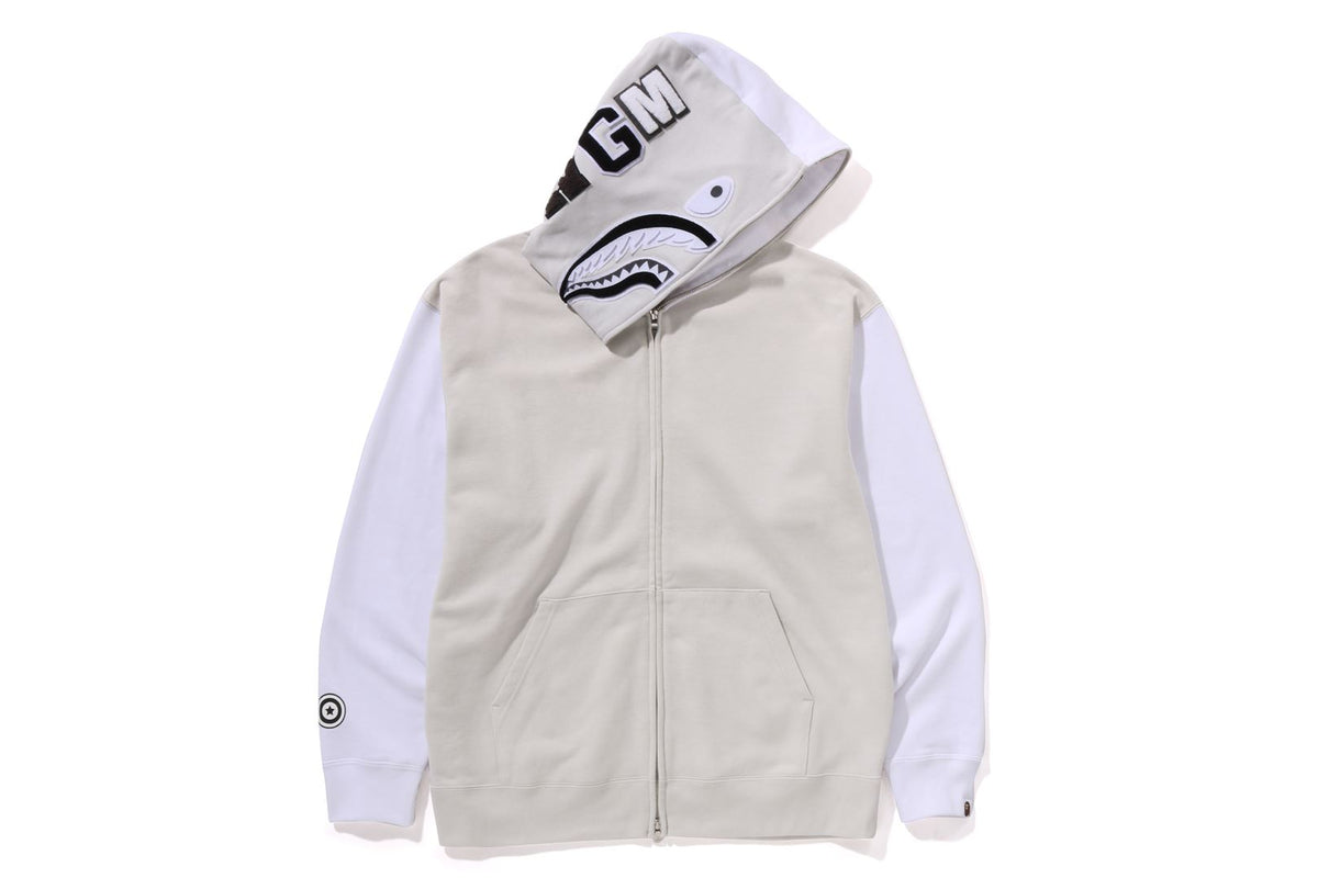 BAPE MENS SHARK PRINT FULL ZIP HOODIE #1