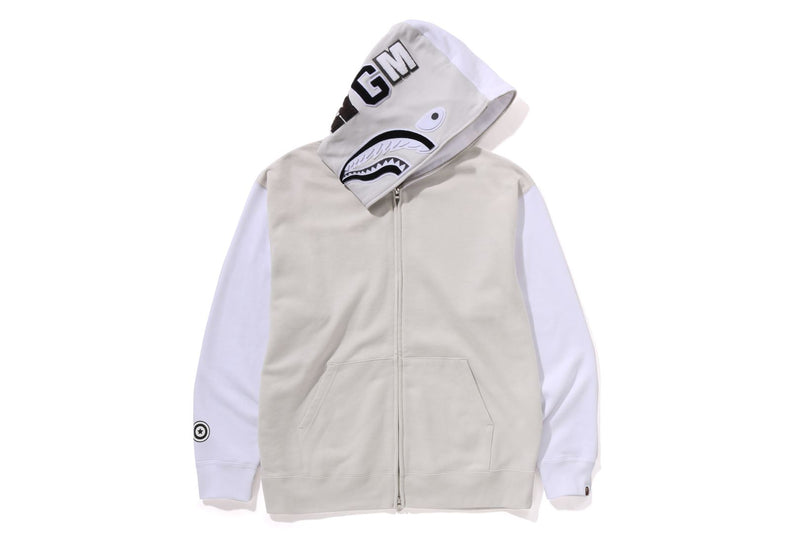 BAPE MENS SHARK PRINT FULL ZIP HOODIE #1