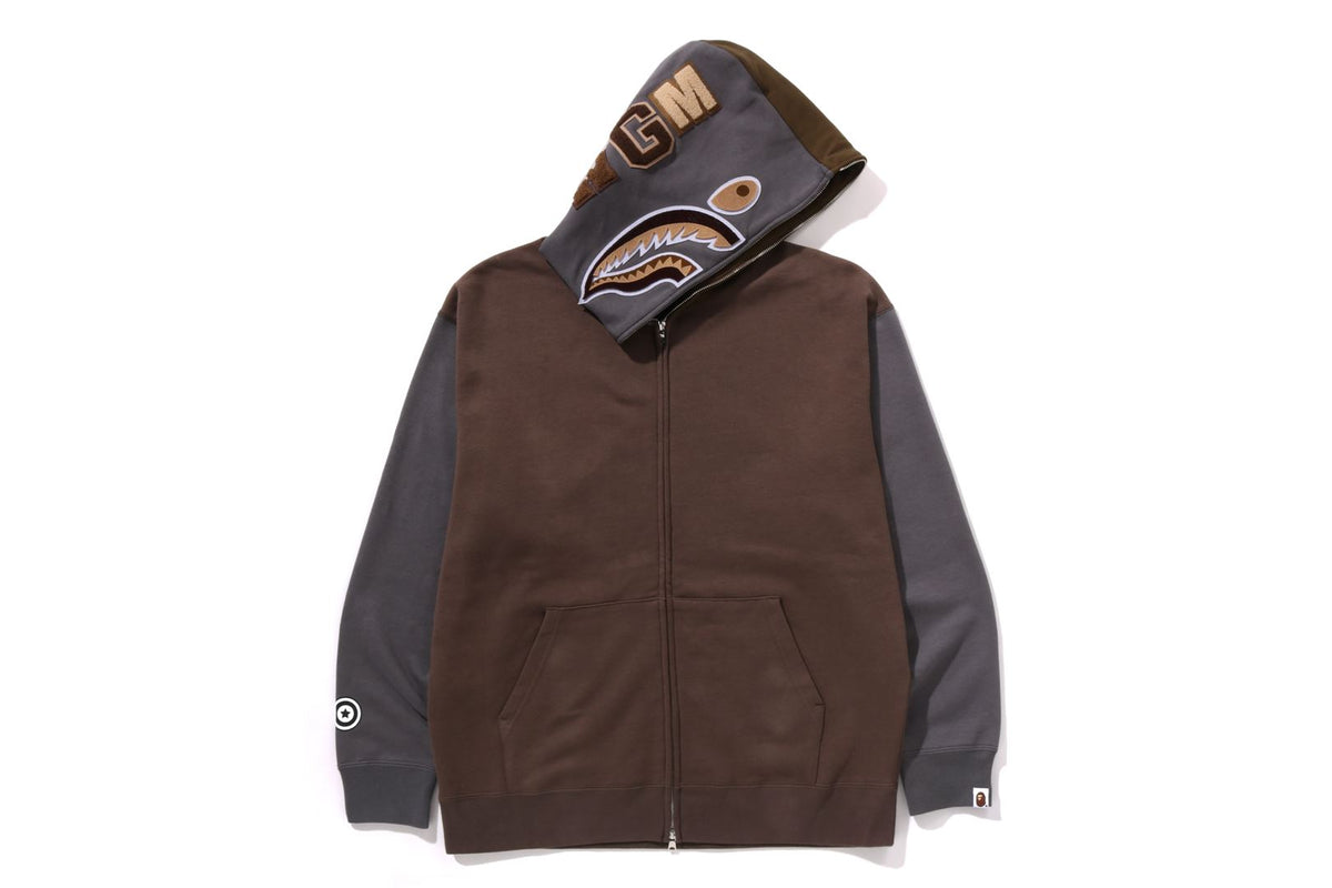 BAPE MENS SHARK PRINT FULL ZIP HOODIE #2