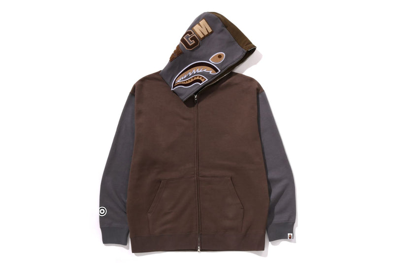 BAPE MENS SHARK PRINT FULL ZIP HOODIE #2