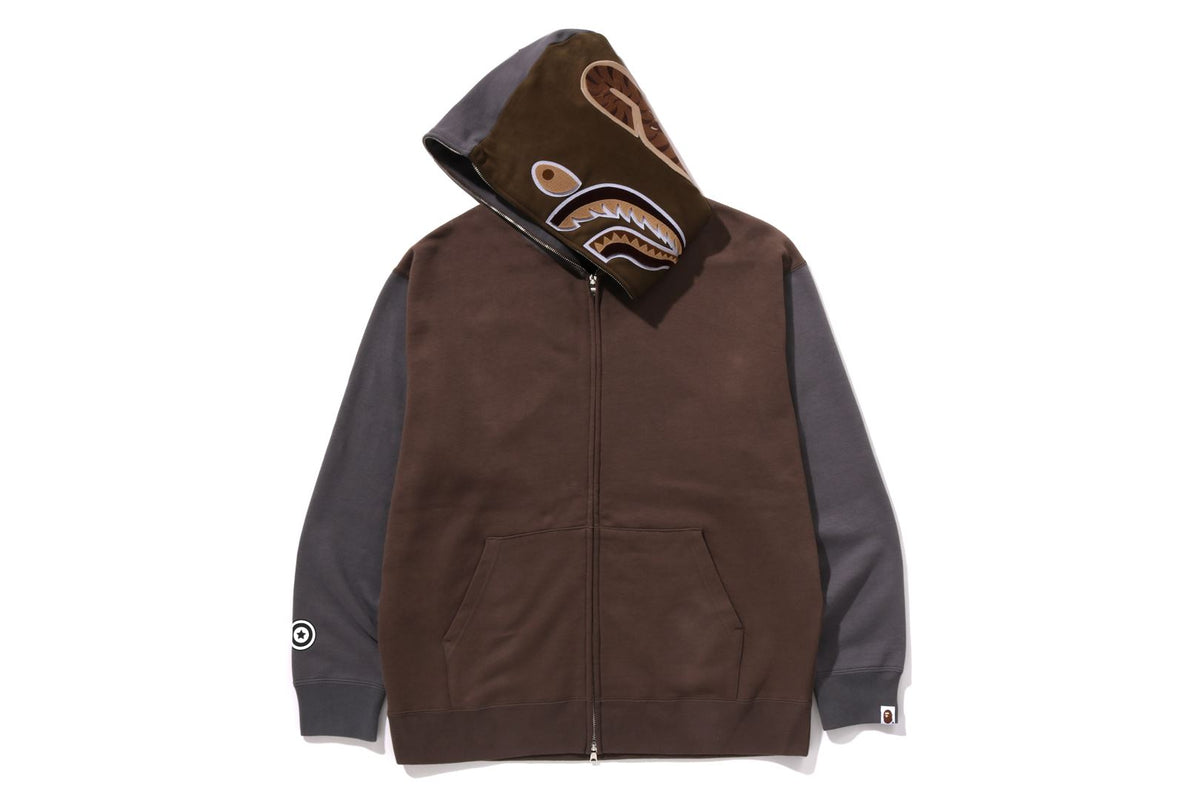 BAPE MENS SHARK PRINT FULL ZIP HOODIE #2