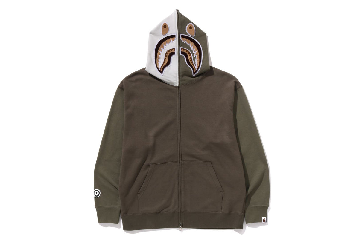 BAPE MENS SHARK PRINT FULL ZIP HOODIE #2