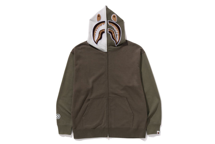 BAPE MENS SHARK PRINT FULL ZIP HOODIE #2