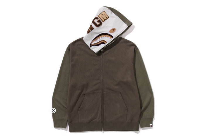 BAPE MENS SHARK PRINT FULL ZIP HOODIE #2