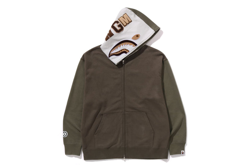 BAPE MENS SHARK PRINT FULL ZIP HOODIE #2
