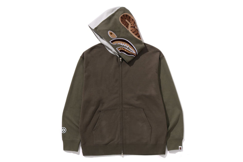 BAPE MENS SHARK PRINT FULL ZIP HOODIE #2
