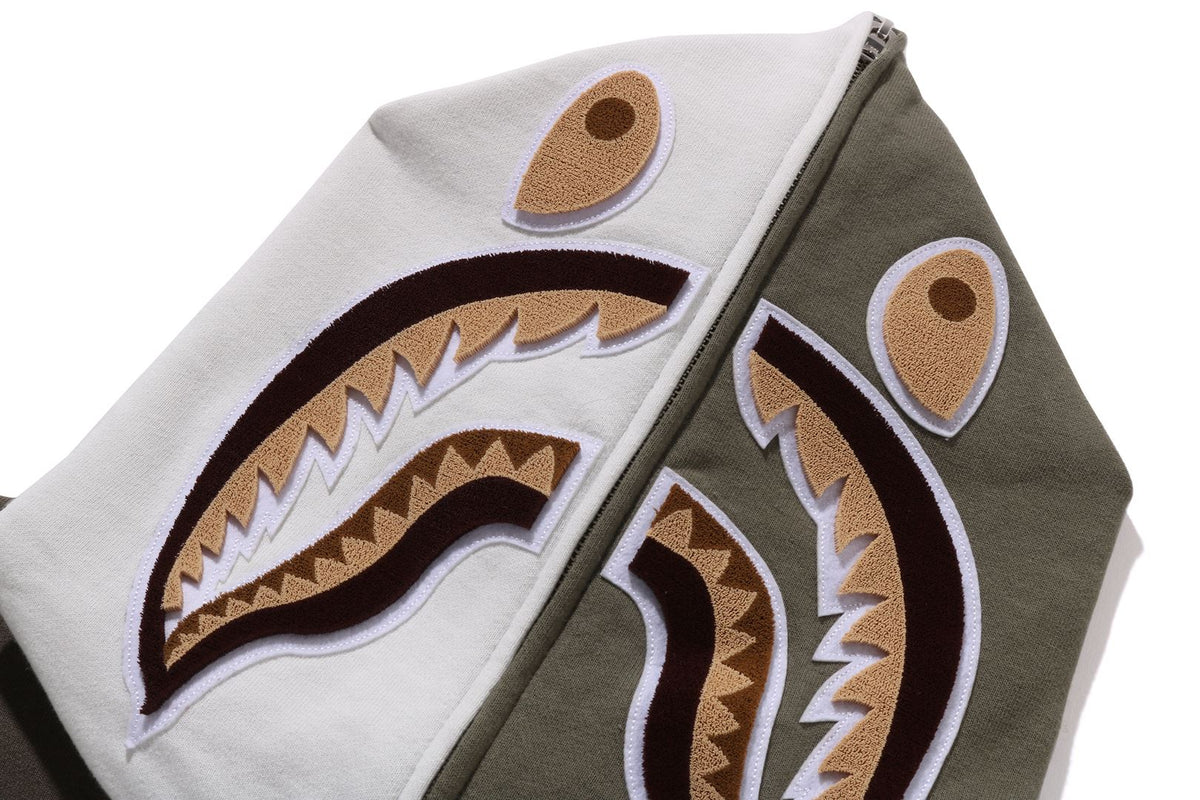 BAPE MENS SHARK PRINT FULL ZIP HOODIE #2