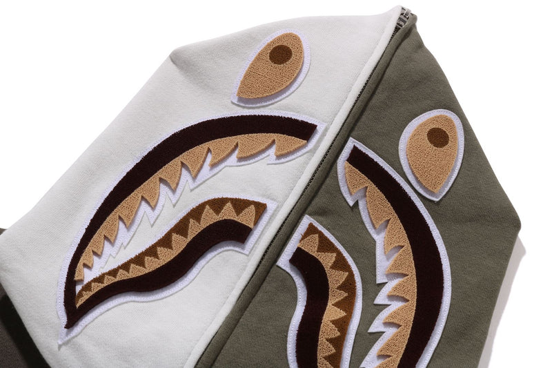 BAPE MENS SHARK PRINT FULL ZIP HOODIE #2