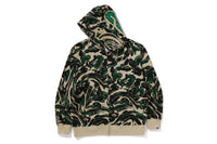 MARBLING CAMO SHARK RELAXED FIT FULL ZIP HOODIE