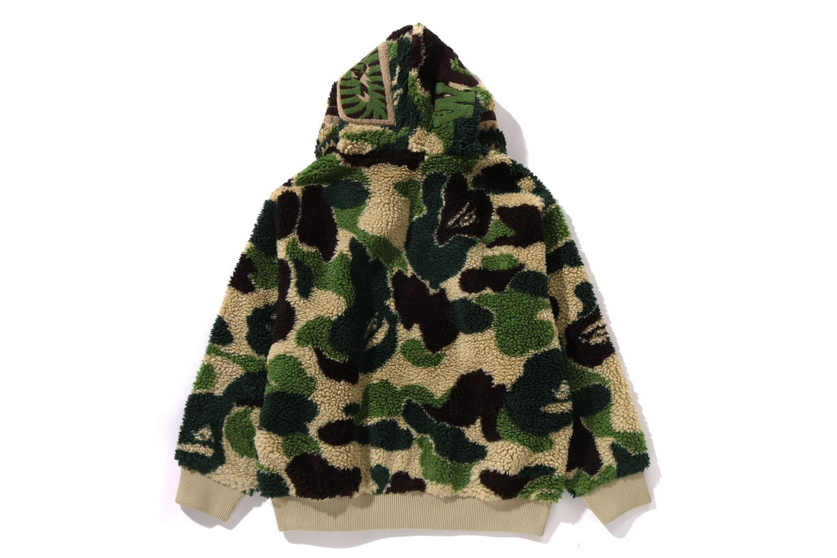 BAPE MENS ABC CAMO BOA SHARK RELAXED FIT FULL ZIP HOODIE JACKET