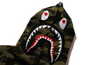 BAPE WOMENS SHARK PRINT 1ST CAMO FULL ZIP HOODIE