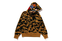 BAPE WOMENS SHARK PRINT 1ST CAMO FULL ZIP HOODIE