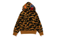 BAPE WOMENS SHARK PRINT 1ST CAMO FULL ZIP HOODIE