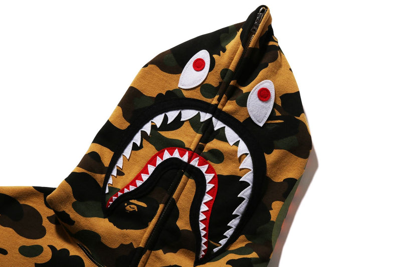 BAPE WOMENS SHARK PRINT 1ST CAMO FULL ZIP HOODIE