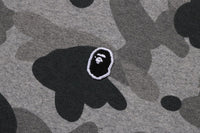BAPE KIDS COTTON HEATHER GRAY FULL ZIP HOODIE