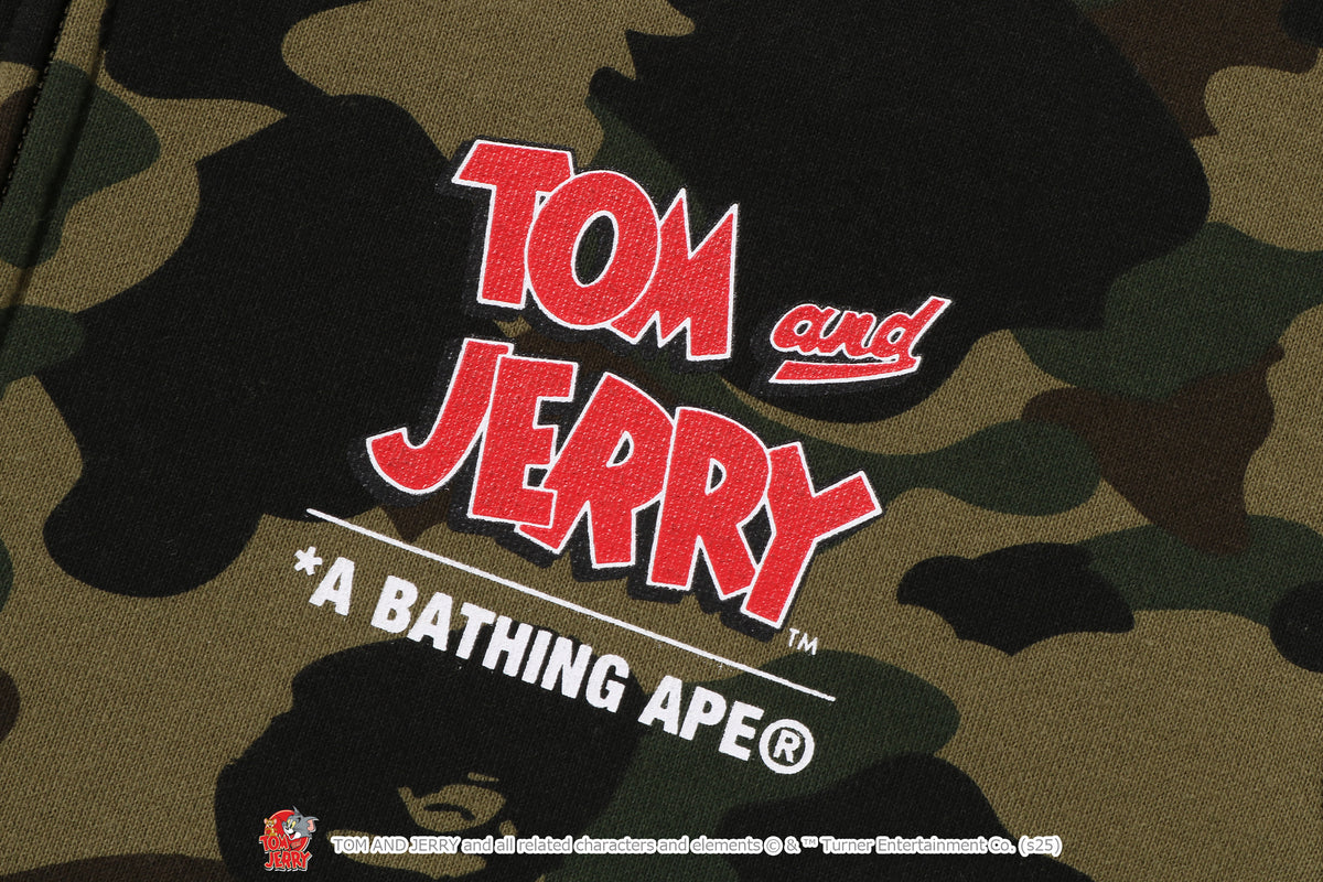 BAPE X TOM AND JERRY 85TH -  TOM 1ST CAMO FULL ZIP HOODIE M