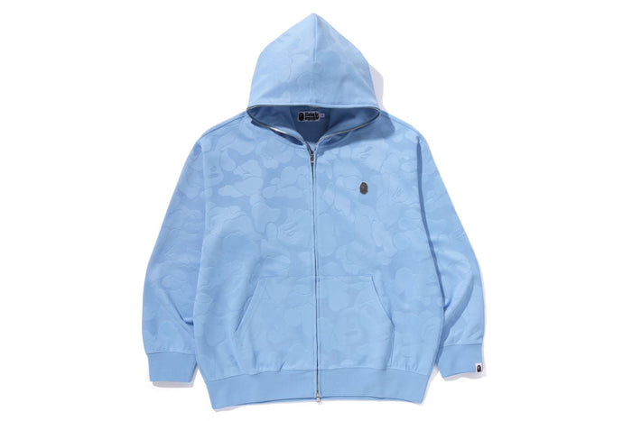 SOLID CAMO JACQUARD ONE POINT RELAXED FIT ZIP HOODIE
