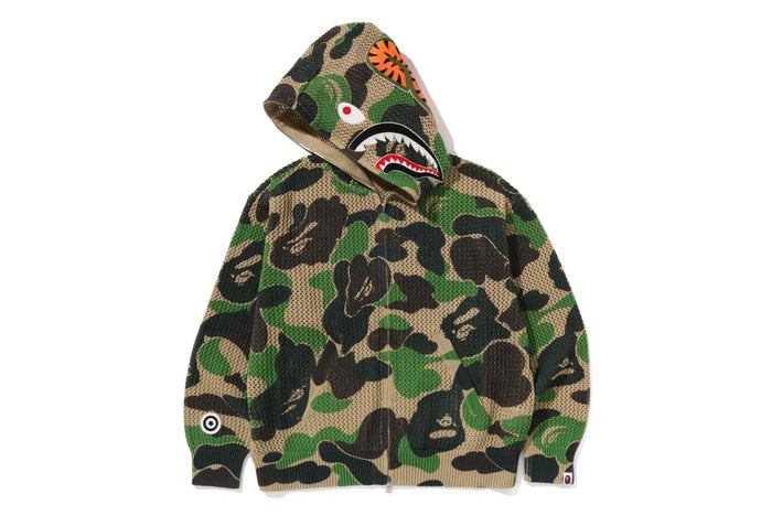 ABC CAMO CROCHET RELAXED FUL ZIP HOODIE