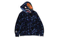COLOR CAMO CROCHET  RELAXED FULL ZIP HOODIE