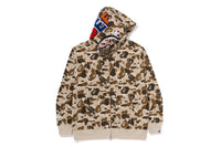 BAPE X DEF JAM CAMO SHARK RELAXED FIT FULL ZIP HOODIE