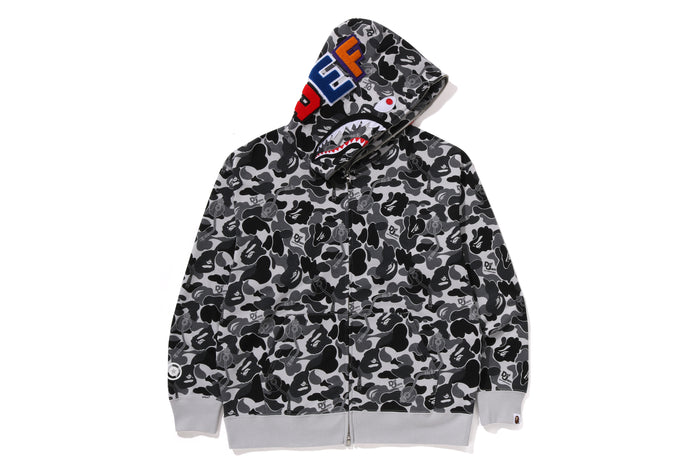 BAPE X DEF JAM CAMO SHARK RELAXED FIT FULL ZIP HOODIE
