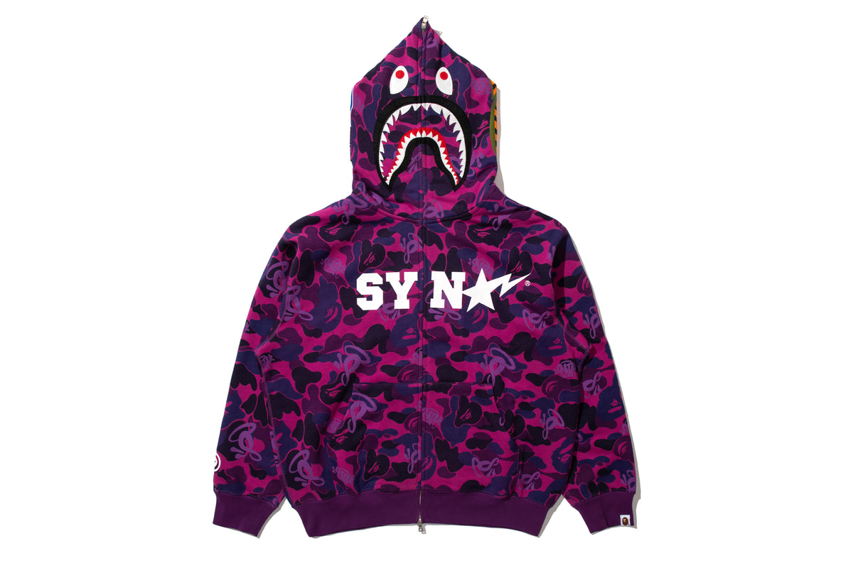 BAPE X SPOTIFY BY CENTRAL CEE CAMO SHARK FULL ZIP HOODIE