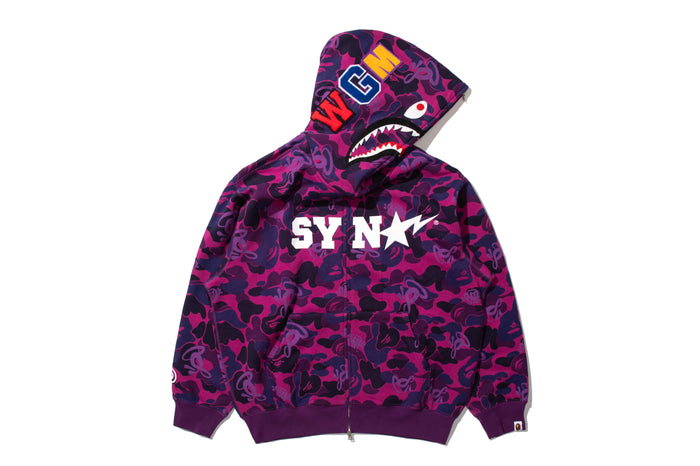BAPE X SPOTIFY BY CENTRAL CEE CAMO SHARK FULL ZIP HOODIE