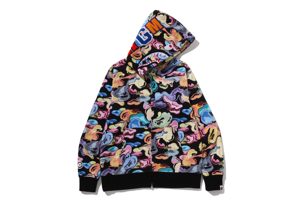 ART CAMO SHARK FULL ZIP HOODIE