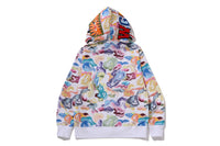 ART CAMO SHARK FULL ZIP HOODIE