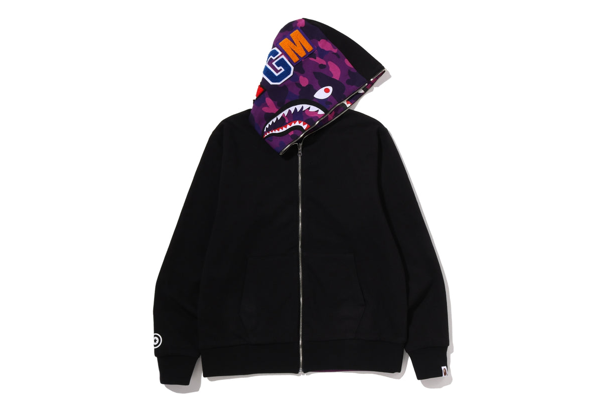 COLOR CAMO REVERSIBLE SHARK FULL ZIP HOODIE