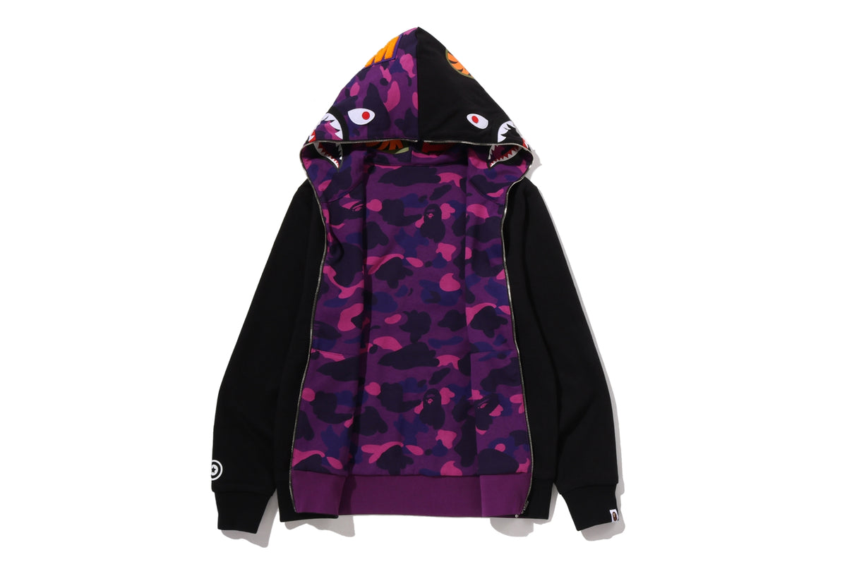 COLOR CAMO REVERSIBLE SHARK FULL ZIP HOODIE