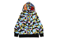 MULTI CAMO SHARK FULL ZIP HOODIE